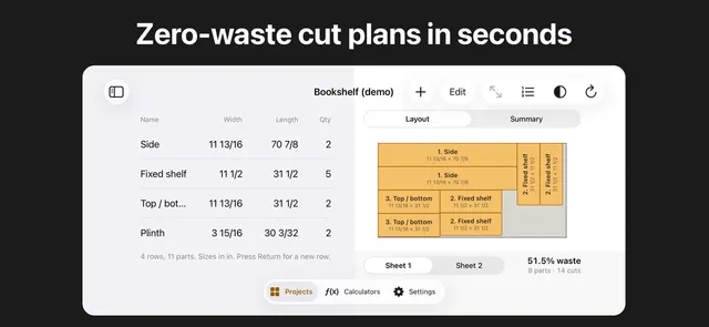SawKit: Cut List Optimizer screenshot