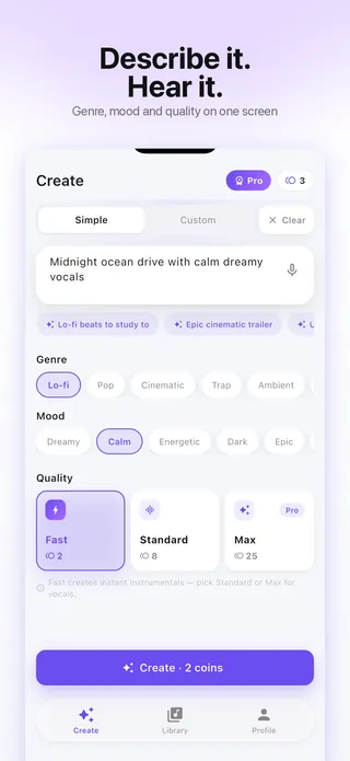 Text to Music AI Generator screenshot