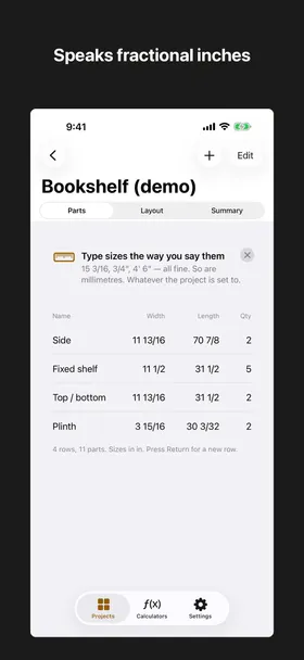SawKit: Cut List Optimizer screenshot 2