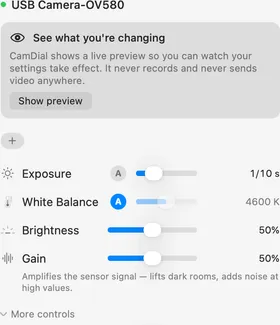 CamDial: USB Webcam Settings screenshot 2