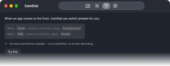 CamDial: USB Webcam Settings screenshot 3